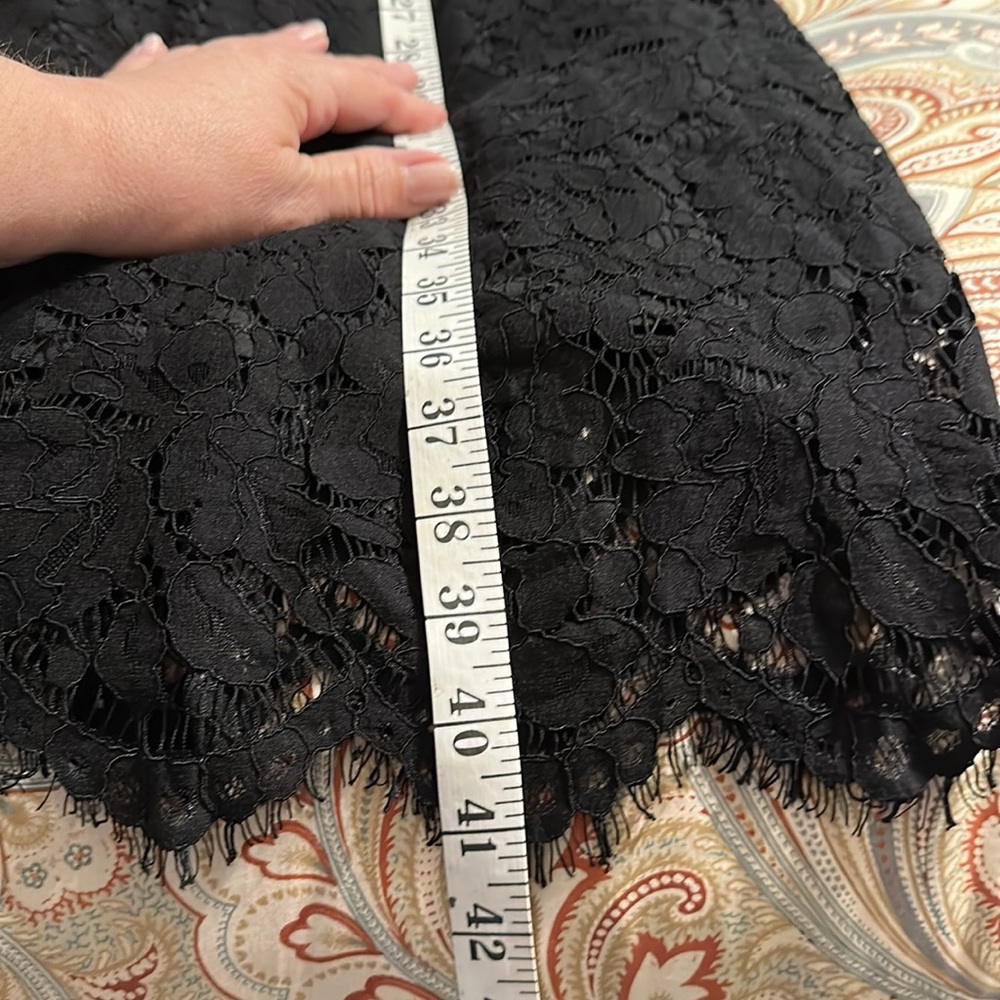 NWT MEROKEETY Women's Sleeveless Lace Floral Cocktail Dress Crew Neck black L - Picture 10 of 13